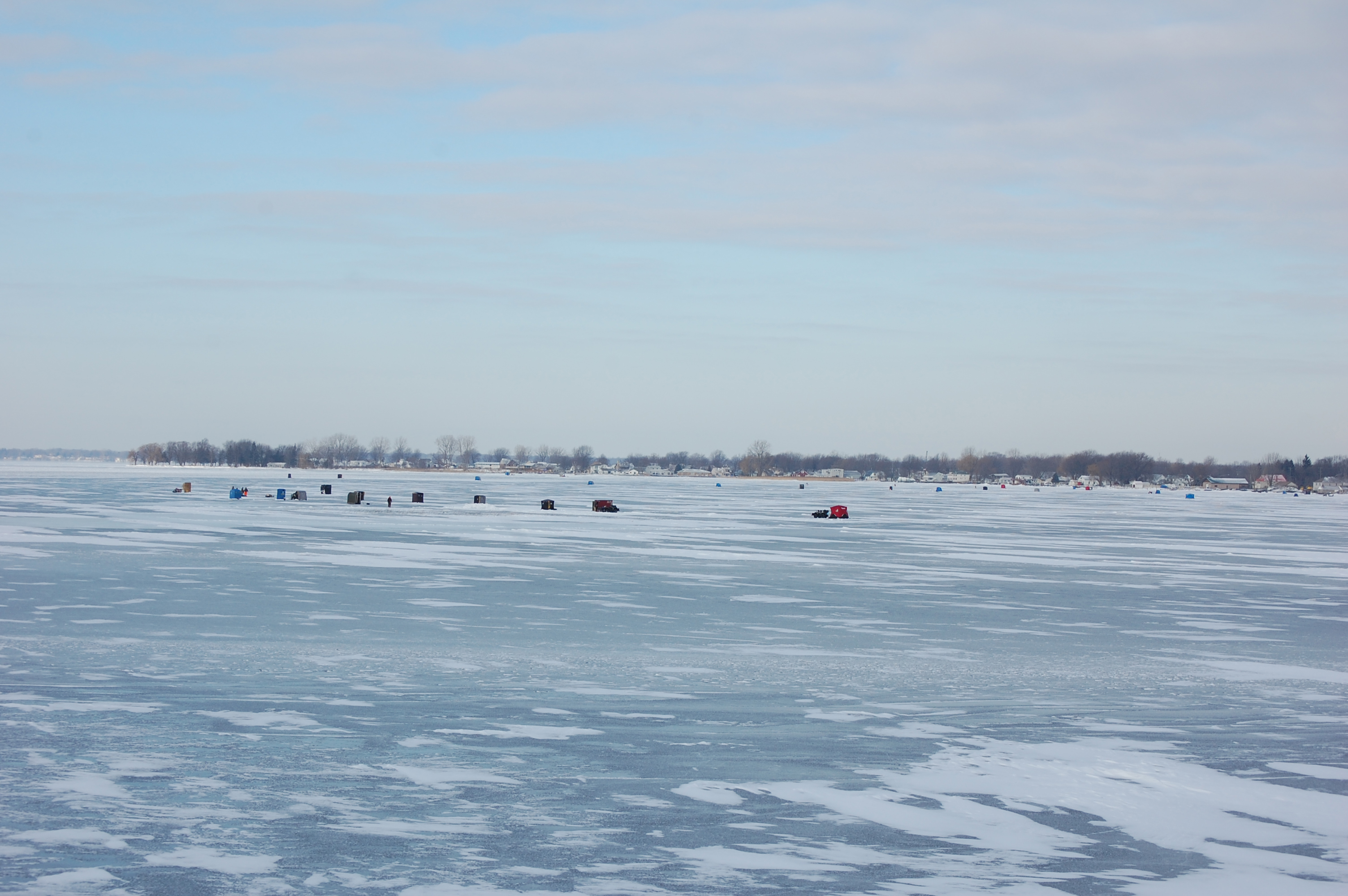 January 10, 2015 Ice on Lake St. Clair's Bouvier Bay