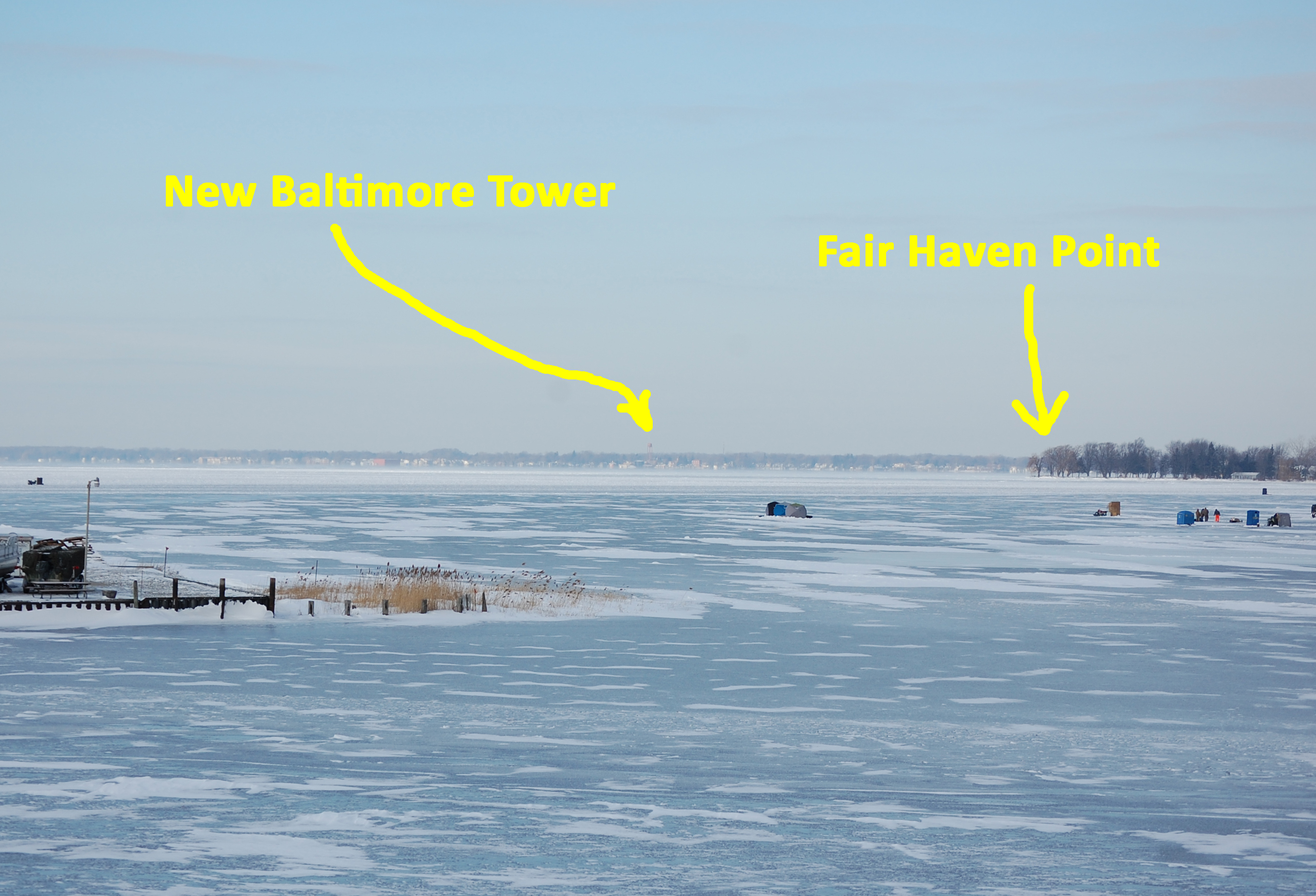 January 10, 2015 Ice on Lake St. Clair's Anchor  Bay
