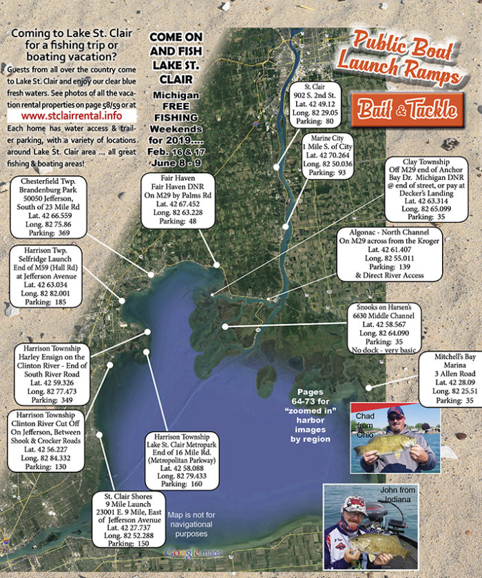 2019 Lake St. Clair DNR BAIT Mag Maps 700x838 