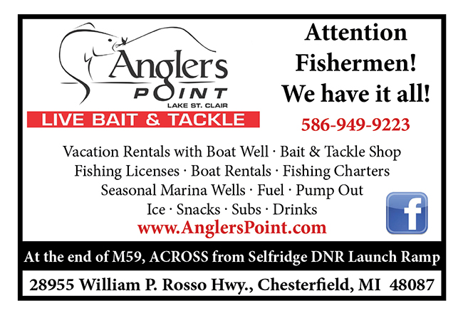 anglers point chesterfield bait lake st clair